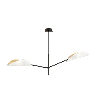 Vene 2 Hvid/Guld loftslampe - Ø12 cm, E14, 230V, uden lyskilde