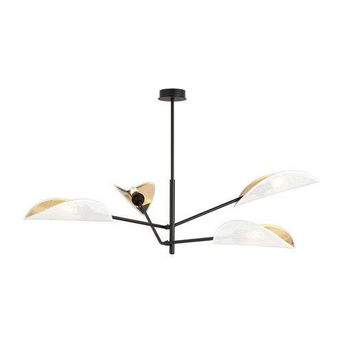Vene 4 Hvid/Guld loftslampe - Ø12 cm, E14, 230V, uden lyskilde