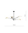 Vene 4 Hvid/Guld loftslampe - Ø12 cm, E14, 230V, uden lyskilde