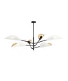 Vene 6 Hvid/Guld loftslampe - Ø12 cm, E14, 230V, uden lyskilde