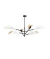Vene 6 Hvid/Guld loftslampe - Ø12 cm, E14, 230V, uden lyskilde