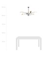 Vene 6 Hvid/Guld loftslampe - Ø12 cm, E14, 230V, uden lyskilde