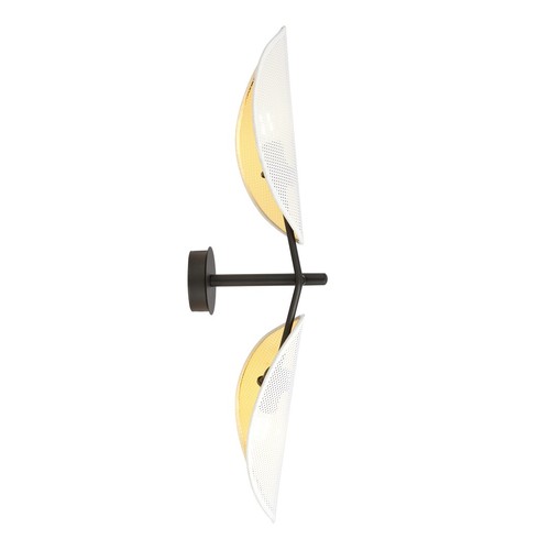 Vene K2 Hvid/Guld væglampe - Ø12 cm, E14, 230V, uden lyskilde