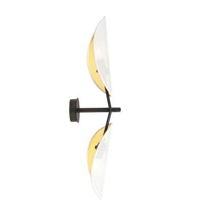 Vene K2 Hvid/Guld væglampe - Ø12 cm, E14, 230V, uden lyskilde