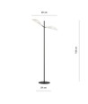 Vene LP2 Hvid/Guld gulvlampe - Ø12 cm, E14, 230V, uden lyskilde