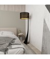 Estrella LP1 Sort/Guld gulvlampe - Ø45 cm, E27, 230V, uden lyskilde