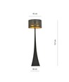 Estrella LP1 Sort/Guld gulvlampe - Ø45 cm, E27, 230V, uden lyskilde