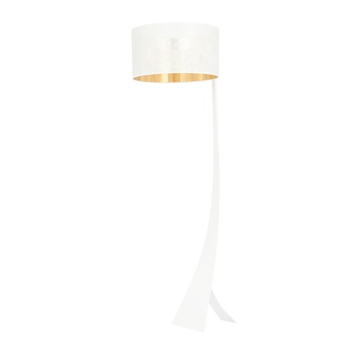 Estrella LP1 Hvid/Guld gulvlampe - Ø45 cm, E27, 230V, uden lyskilde