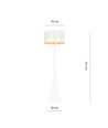 Estrella LP1 Hvid/Guld gulvlampe - Ø45 cm, E27, 230V, uden lyskilde
