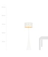 Estrella LP1 Hvid/Guld gulvlampe - Ø45 cm, E27, 230V, uden lyskilde