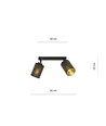Bronx 2 Sort loftslampe - Ø10 cm, E14, 230V, uden lyskilde