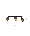 Bronx 3 Sort loftslampe - Ø10 cm, E14, 230V, uden lyskilde