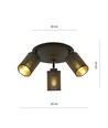 Bronx 3 Premium Sort loftslampe - Ø10 cm, E14, 230V, uden lyskilde