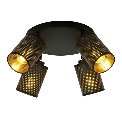 Bronx 4 Premium Sort loftslampe - Ø10 cm, E14, 230V, uden lyskilde