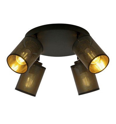 Bronx 4 Premium Sort loftslampe - Ø10 cm, E14, 230V, uden lyskilde
