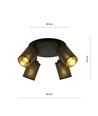Bronx 4 Premium Sort loftslampe - Ø10 cm, E14, 230V, uden lyskilde