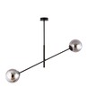 Linear 2 Sort/Grafit pendellampe - Ø14 cm, E14, 230V, uden lyskilde