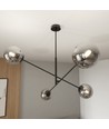Linear 4 Sort/Grafit pendellampe - Ø14 cm, E14, 230V, uden lyskilde