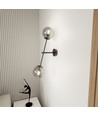 Linear K2 Sort/Grafit væglampe - Ø14 cm, E14, 230V, uden lyskilde