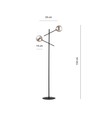 Linear LP2 Sort/Grafit gulvlampe - Ø14 cm, E14, 230V, uden lyskilde