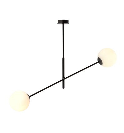 Linear 2 Sort/Opal pendellampe - Ø15 cm, E14, 230V, uden lyskilde