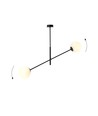 Linear 2 Sort/Opal pendellampe - Ø15 cm, E14, 230V, uden lyskilde