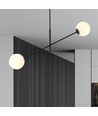 Linear 2 Sort/Opal pendellampe - Ø15 cm, E14, 230V, uden lyskilde