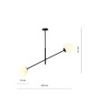 Linear 2 Sort/Opal pendellampe - Ø15 cm, E14, 230V, uden lyskilde