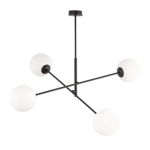 Linear 4 Sort/Opal pendellampe - Ø15 cm, E14, 230V, uden lyskilde