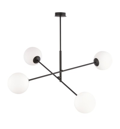 Linear 4 Sort/Opal pendellampe - Ø15 cm, E14, 230V, uden lyskilde
