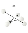 Linear 6 Sort/Opal pendellampe - Ø15 cm, E14, 230V, uden lyskilde