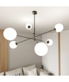 Linear 6 Sort/Opal pendellampe - Ø15 cm, E14, 230V, uden lyskilde