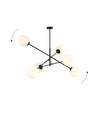 Linear 6 Sort/Opal pendellampe - Ø15 cm, E14, 230V, uden lyskilde