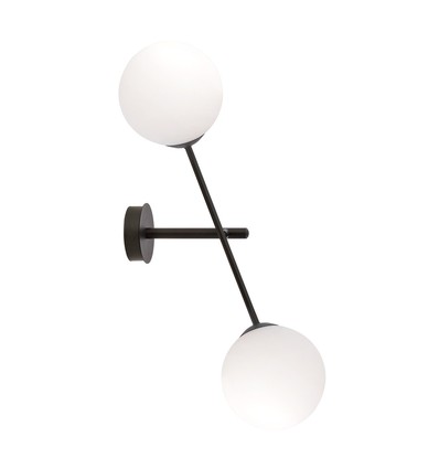 Linear K2 Sort/Opal væglampe - Ø15 cm, E14, 230V, uden lyskilde