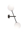 Linear K2 Sort/Opal væglampe - Ø15 cm, E14, 230V, uden lyskilde