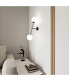 Linear K2 Sort/Opal væglampe - Ø15 cm, E14, 230V, uden lyskilde