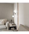 Linear K2 Sort/Opal væglampe - Ø15 cm, E14, 230V, uden lyskilde