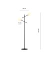 Linear LP2 Sort/Opal gulvlampe - Ø15 cm, E14, 230V, uden lyskilde