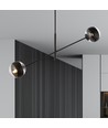 Linear 2 Sort/Stribe pendellampe - Ø14 cm, E14, 230V, uden lyskilde