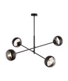 Linear 4 Sort/Stribe pendellampe - Ø14 cm, E14, 230V, uden lyskilde