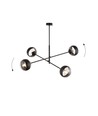 Linear 4 Sort/Stribe pendellampe - Ø14 cm, E14, 230V, uden lyskilde