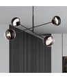 Linear 4 Sort/Stribe pendellampe - Ø14 cm, E14, 230V, uden lyskilde