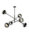 Linear 6 Sort/Stribe pendellampe - Ø14 cm, E14, 230V, uden lyskilde