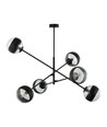 Linear 6 Sort/Stribe pendellampe - Ø14 cm, E14, 230V, uden lyskilde