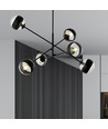 Linear 6 Sort/Stribe pendellampe - Ø14 cm, E14, 230V, uden lyskilde