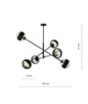 Linear 6 Sort/Stribe pendellampe - Ø14 cm, E14, 230V, uden lyskilde