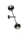 Linear K2 Sort/Stribe væglampe - Ø14 cm, E14, 230V, uden lyskilde
