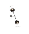 Linear K2 Sort/Stribe væglampe - Ø14 cm, E14, 230V, uden lyskilde