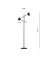 Linear LP2 Sort/Stribe gulvlampe - Ø14 cm, E14, 230V, uden lyskilde