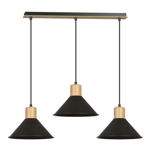 Rowen 3 Sort pendellampe - E27, 230V, uden lyskilde